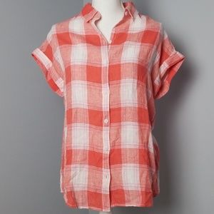Beachlunchlounge short sleeve plaid shirt